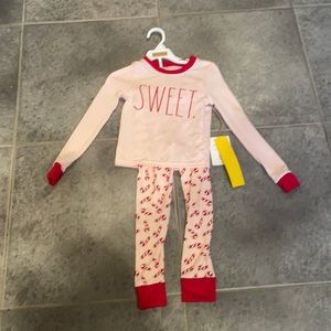 Rae Dunn sweet candy cane girls pajamas